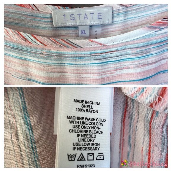 Cold Shoulder Blouse Ruffle Sleeve, Sz XL - Picture 7 of 8